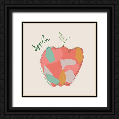 Fresh Apple Black Ornate Wood Framed Art Print with Double Matting by J:L Design