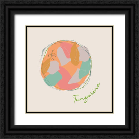 Fresh Tangerine Black Ornate Wood Framed Art Print with Double Matting by J:L Design