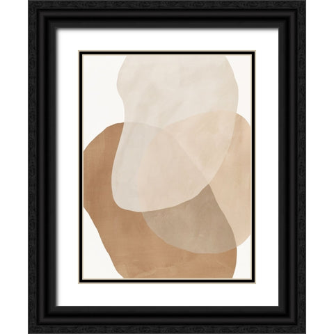 Soft Overlay I Black Ornate Wood Framed Art Print with Double Matting by J:L Design