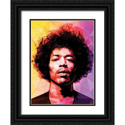 Jimi Black Ornate Wood Framed Art Print with Double Matting by Varrasso, Enrico