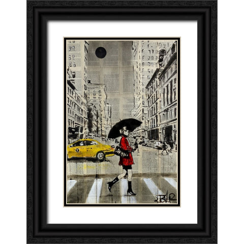 Red Coat Black Ornate Wood Framed Art Print with Double Matting by Jover, Loui