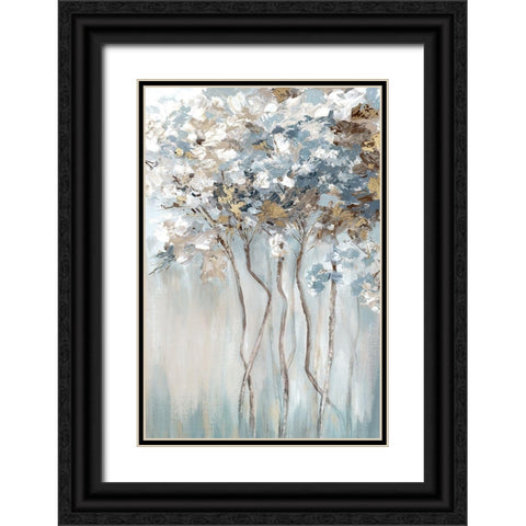 Golden Blue Forest  Black Ornate Wood Framed Art Print with Double Matting by Mavis, Luna