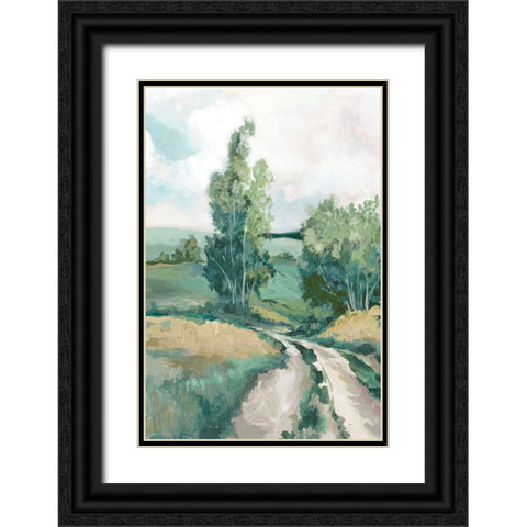 Tuscany Hills  Black Ornate Wood Framed Art Print with Double Matting by Mavis, Luna
