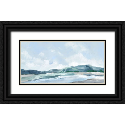 Blue Mountains Black Ornate Wood Framed Art Print with Double Matting by Mavis, Luna