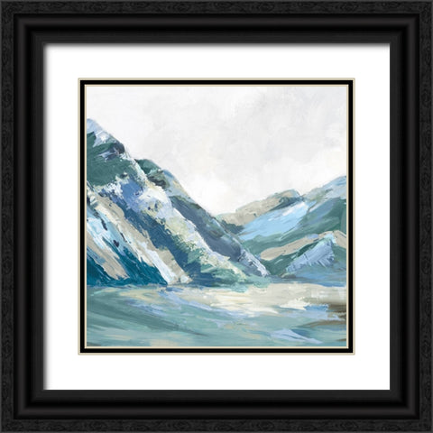 Blue Palette Mountains I Black Ornate Wood Framed Art Print with Double Matting by Mavis, Luna