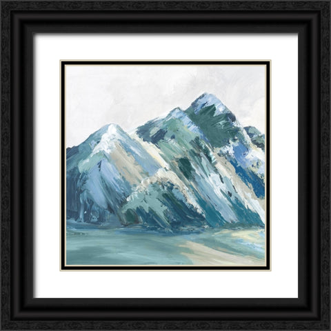 Blue Palette Mountains II Black Ornate Wood Framed Art Print with Double Matting by Mavis, Luna