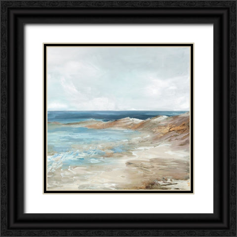 Sunkissed Sand and Sea Black Ornate Wood Framed Art Print with Double Matting by Mavis, Luna