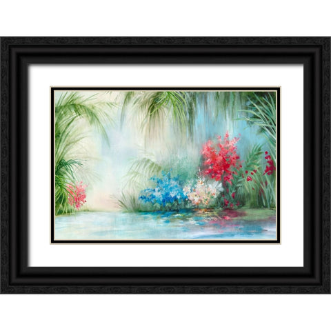 Rainforest Serenade Black Ornate Wood Framed Art Print with Double Matting by Mavis, Luna
