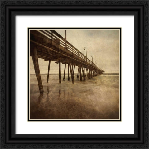 Vintage Pier I Black Ornate Wood Framed Art Print with Double Matting by Hartson-Weddle, Ryan