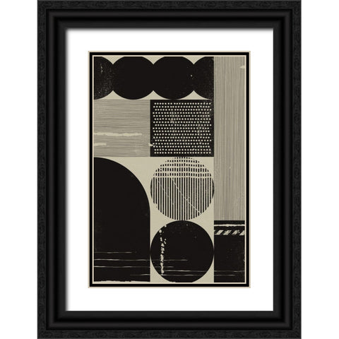 Black Alignment II Black Ornate Wood Framed Art Print with Double Matting by William, Gary
