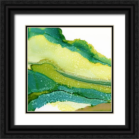 Green Hills Black Ornate Wood Framed Art Print with Double Matting by Kroker, Wendy