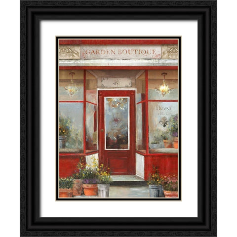 Flower Shop Black Ornate Wood Framed Art Print with Double Matting by Wilson, Aimee