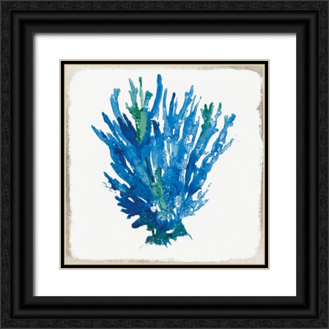 Blue Coral III Black Ornate Wood Framed Art Print with Double Matting by Wilson, Aimee