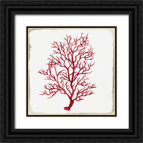 Red Coral III Black Ornate Wood Framed Art Print with Double Matting by Wilson, Aimee