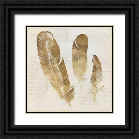 Feather Softly I Black Ornate Wood Framed Art Print with Double Matting by Wilson, Aimee