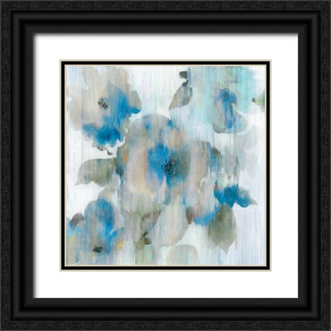 Forget Me Not II Black Ornate Wood Framed Art Print with Double Matting by Wilson, Aimee