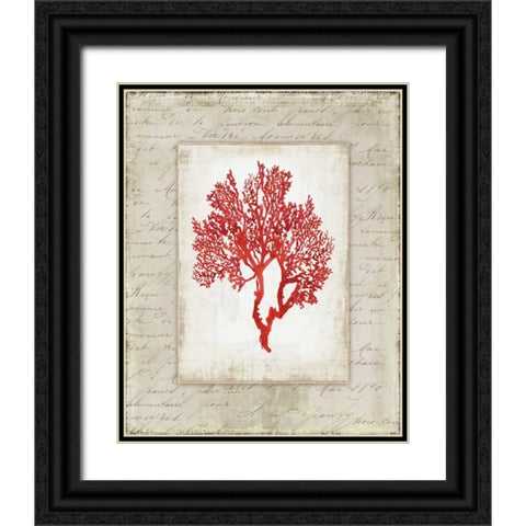 Red Coral II  Black Ornate Wood Framed Art Print with Double Matting by Wilson, Aimee