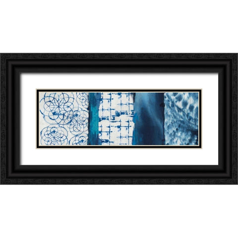 Shibori Patchwork I Black Ornate Wood Framed Art Print with Double Matting by Wilson, Aimee