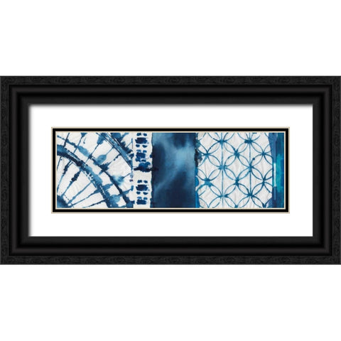 Shibori Patchwork II Black Ornate Wood Framed Art Print with Double Matting by Wilson, Aimee