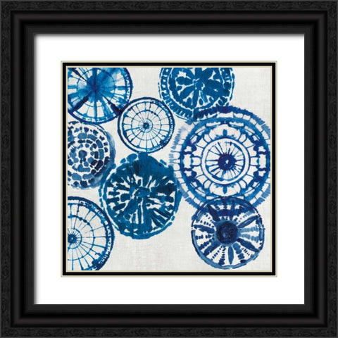 Shibori Rings I Black Ornate Wood Framed Art Print with Double Matting by Wilson, Aimee