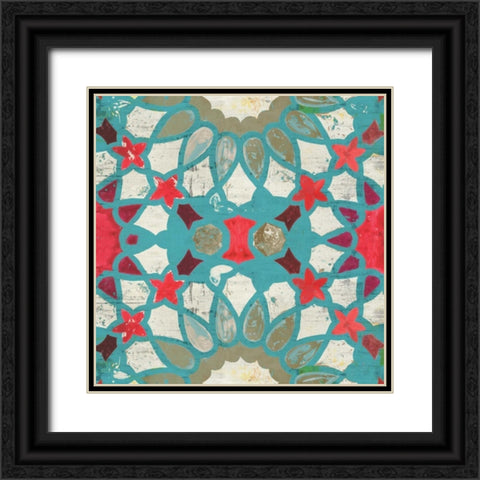 Folky I Black Ornate Wood Framed Art Print with Double Matting by Wilson, Aimee