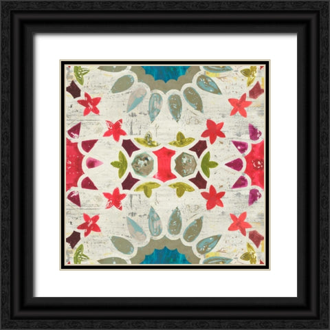 Folky IV Black Ornate Wood Framed Art Print with Double Matting by Wilson, Aimee