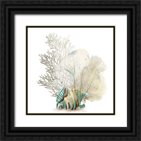 Coral II Black Ornate Wood Framed Art Print with Double Matting by Wilson, Aimee