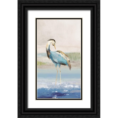 Heron On The Beach I Black Ornate Wood Framed Art Print with Double Matting by Wilson, Aimee