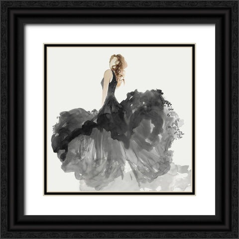 Woman in Black Dress II  Black Ornate Wood Framed Art Print with Double Matting by Wilson, Aimee