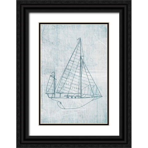 Danielas Sailboat I Black Ornate Wood Framed Art Print with Double Matting by Wilson, Aimee