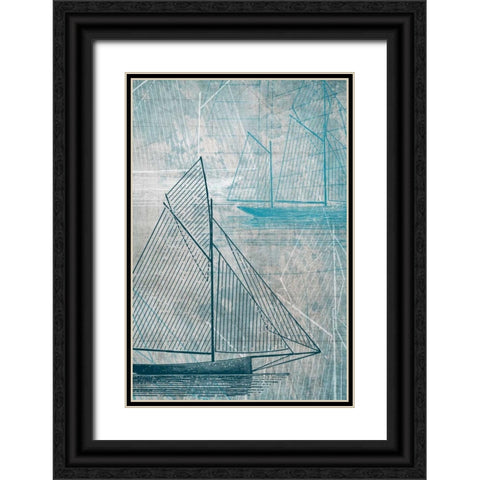 Danielas Sailboat IV Black Ornate Wood Framed Art Print with Double Matting by Wilson, Aimee