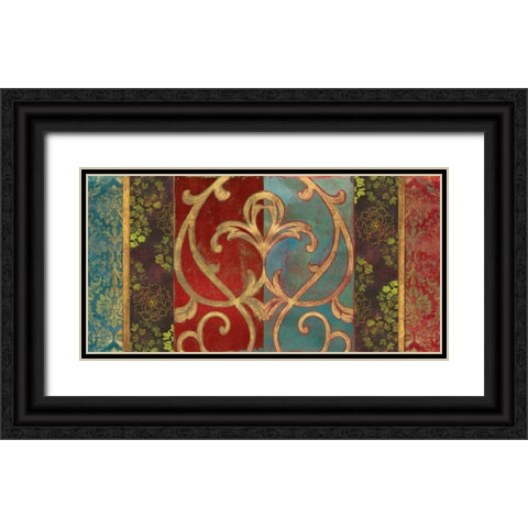 Embroidered Black Ornate Wood Framed Art Print with Double Matting by Wilson, Aimee