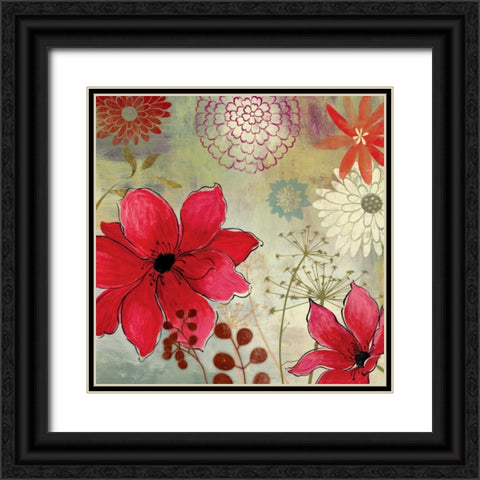 In the Garden I Black Ornate Wood Framed Art Print with Double Matting by Wilson, Aimee