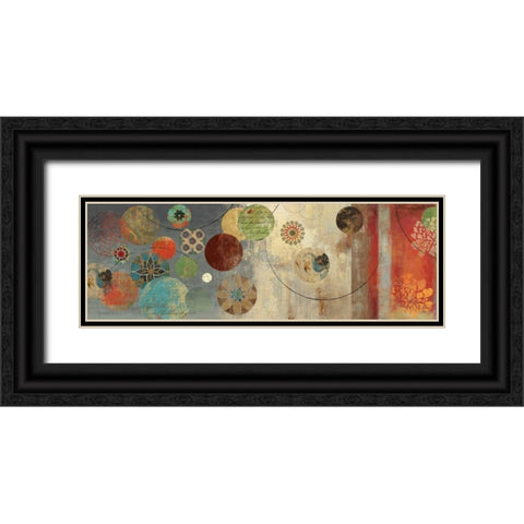 Mosaic Circles I Black Ornate Wood Framed Art Print with Double Matting by Wilson, Aimee