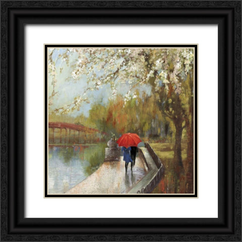 A Walk in the Park Black Ornate Wood Framed Art Print with Double Matting by Wilson, Aimee