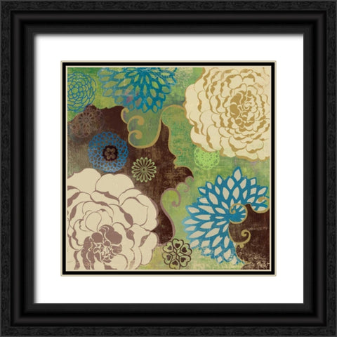 Silk I Black Ornate Wood Framed Art Print with Double Matting by Wilson, Aimee