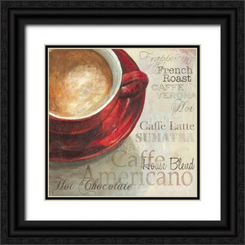 Latte - Mini Black Ornate Wood Framed Art Print with Double Matting by Wilson, Aimee