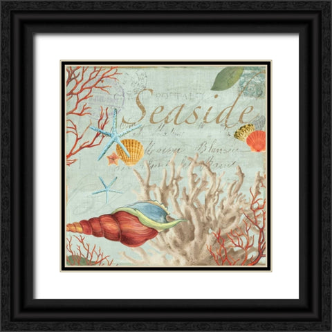 Seaside - Mini Black Ornate Wood Framed Art Print with Double Matting by Wilson, Aimee