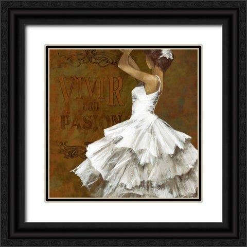 La Dance II Black Ornate Wood Framed Art Print with Double Matting by Wilson, Aimee