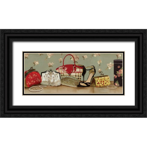 Purse Lineup Black Ornate Wood Framed Art Print with Double Matting by Wilson, Aimee