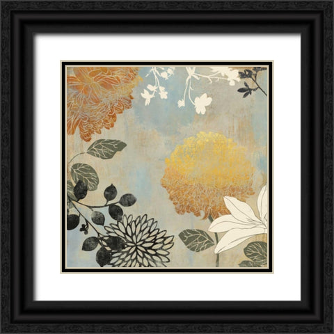 Grace Flowers II Black Ornate Wood Framed Art Print with Double Matting by Wilson, Aimee