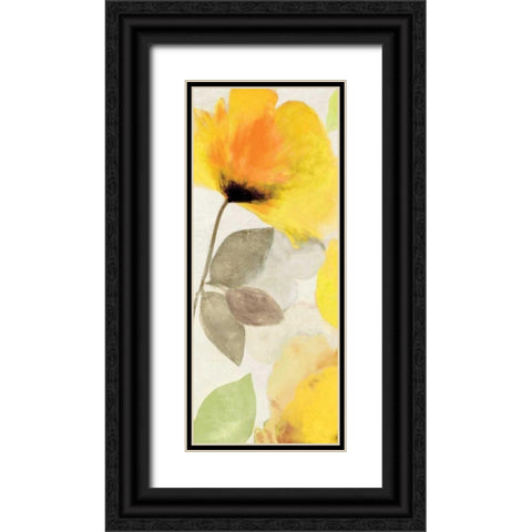 Happy Florals I - Mini Black Ornate Wood Framed Art Print with Double Matting by Wilson, Aimee