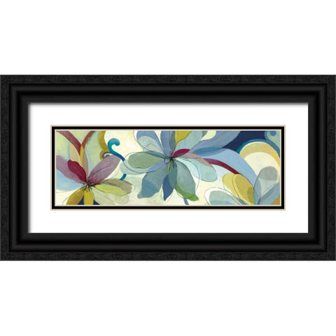 Silk Flowers I Black Ornate Wood Framed Art Print with Double Matting by Wilson, Aimee