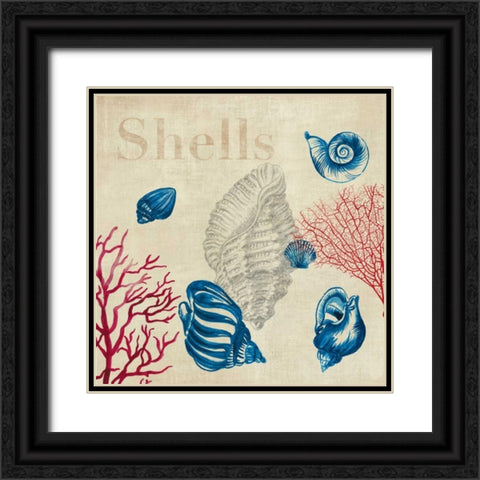 Shell Study Black Ornate Wood Framed Art Print with Double Matting by Wilson, Aimee