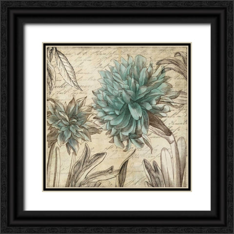 Blue Botanical I Black Ornate Wood Framed Art Print with Double Matting by Wilson, Aimee