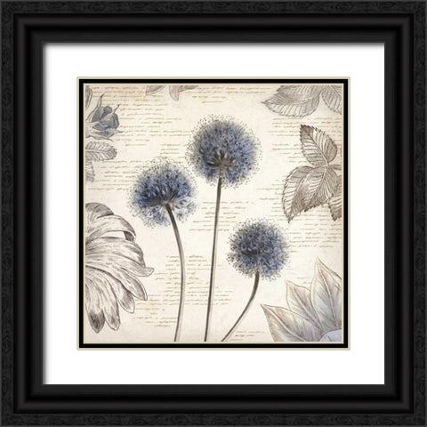 Blushing Blue I - Mini Black Ornate Wood Framed Art Print with Double Matting by Wilson, Aimee