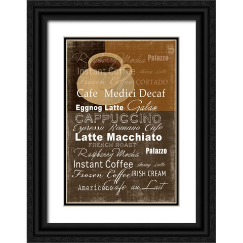 Cafe Collection - Mini Black Ornate Wood Framed Art Print with Double Matting by Wilson, Aimee