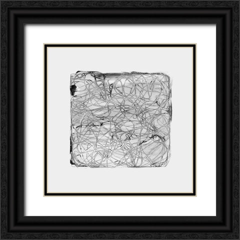 White Scrub II Black Ornate Wood Framed Art Print with Double Matting by Cartissi