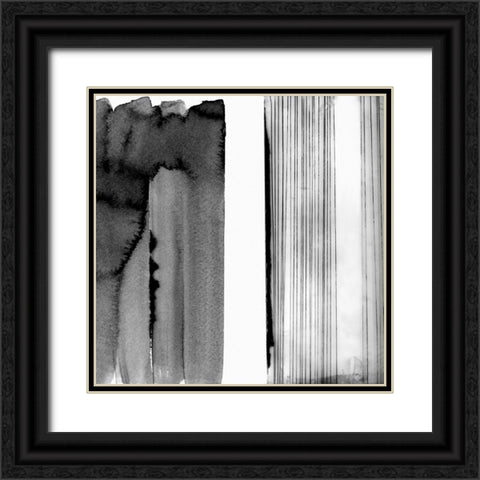 White Band II Black Ornate Wood Framed Art Print with Double Matting by Cartissi