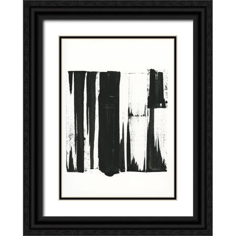 Black Bars I Black Ornate Wood Framed Art Print with Double Matting by Cartissi